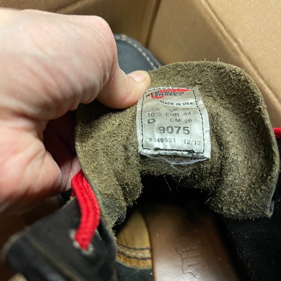 RED WING Boots Heritage Lace-Up Harness Leather Black Mens US 10.5 UK 9.5/44 USA